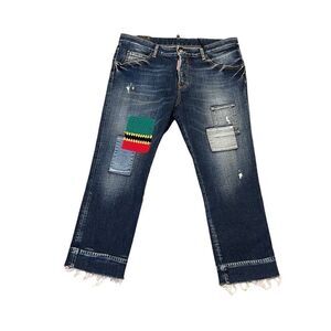 NWT DSquared2 Women’s Cool Girl Cropped Blue Jeans Made in Italy